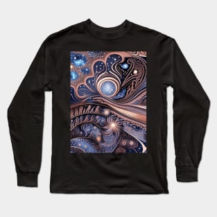 Other Worldly Designs- nebulas, stars, galaxies, planets with feathers Long Sleeve T-Shirt